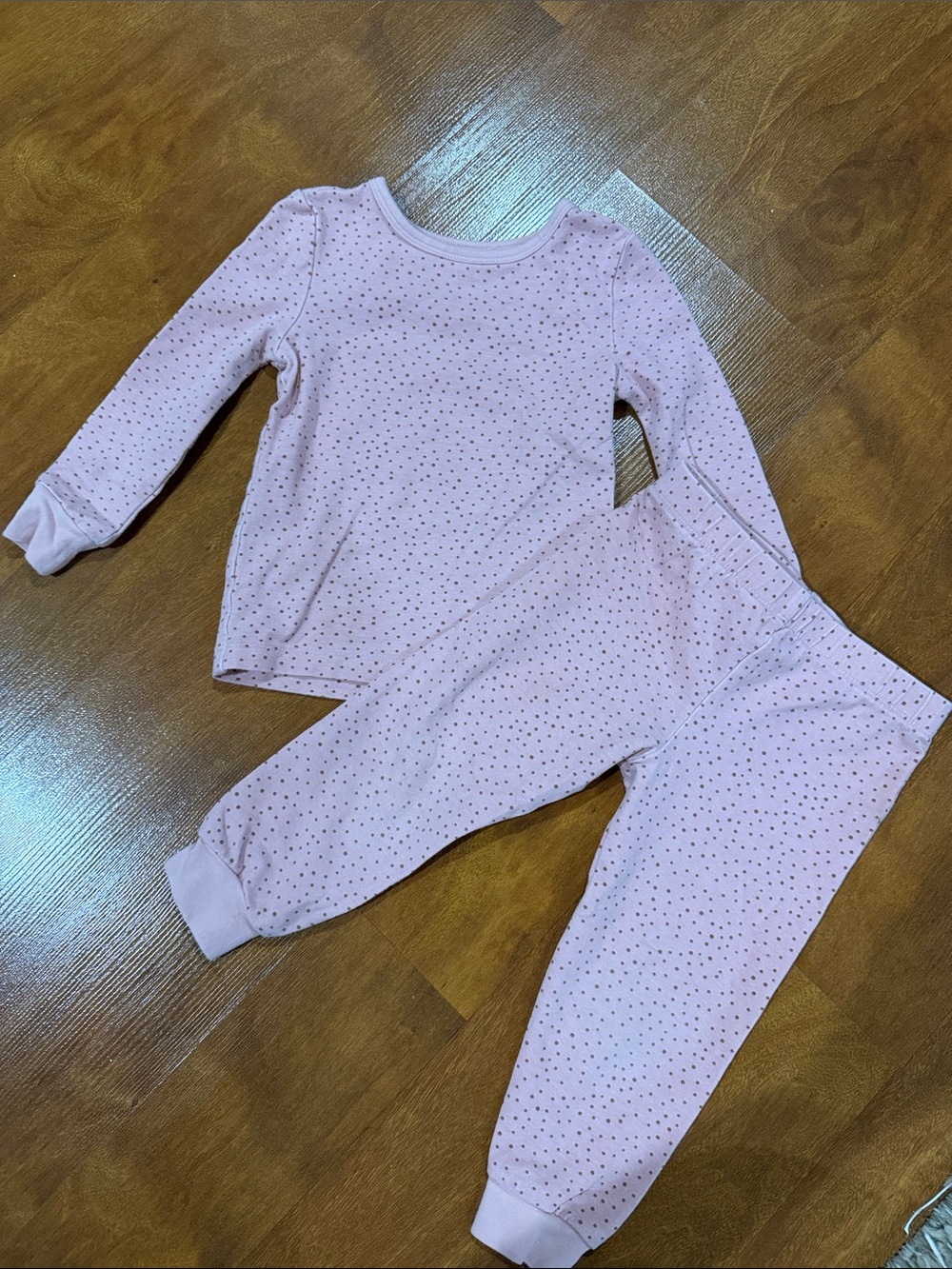 Copper Key Light Pink Polka Dot Girls Pajama Set